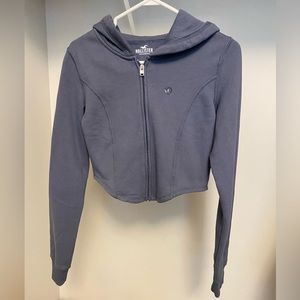 NWT Hollister Cropped Zipup Hoddie